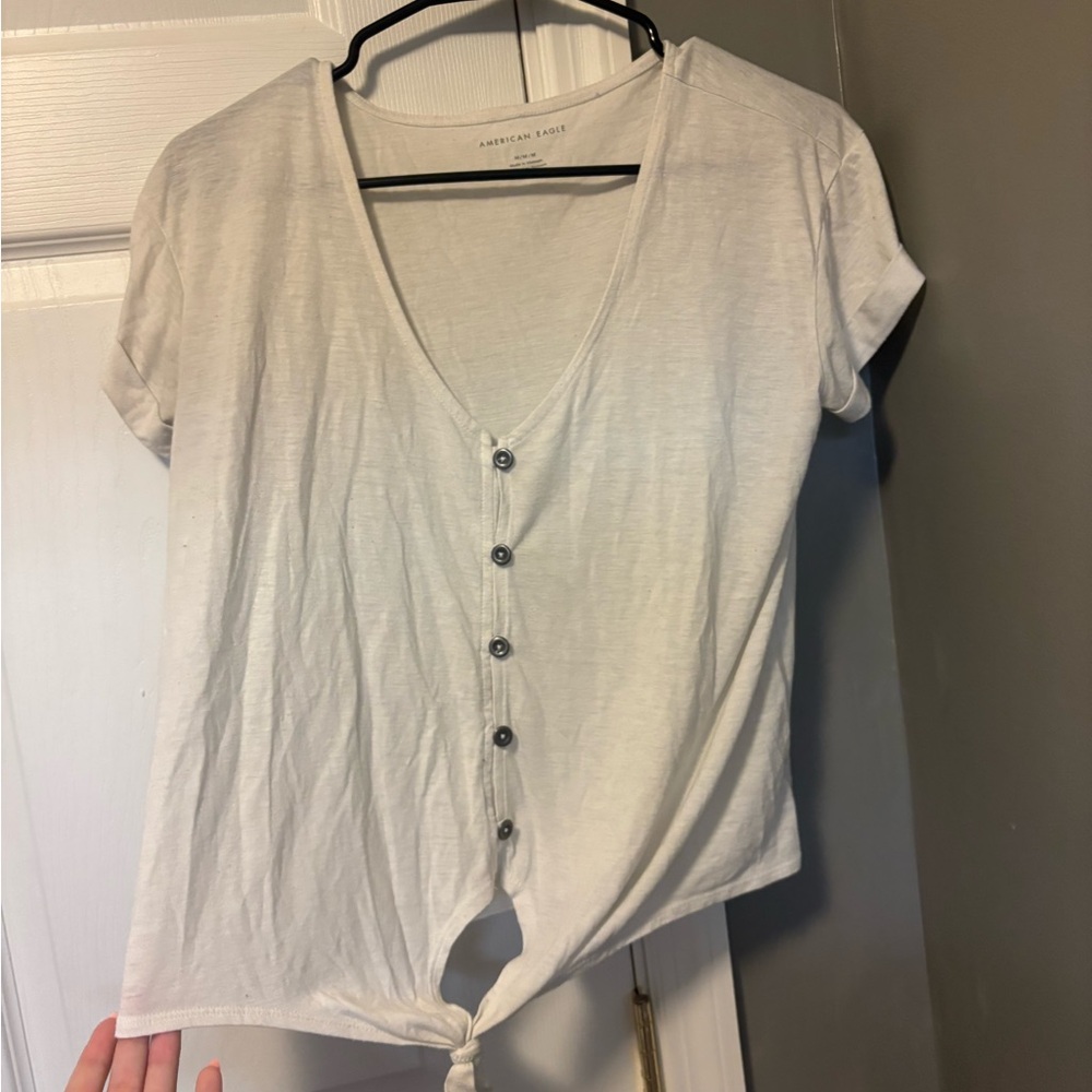 Wet Seal White Button-Down Women's Top